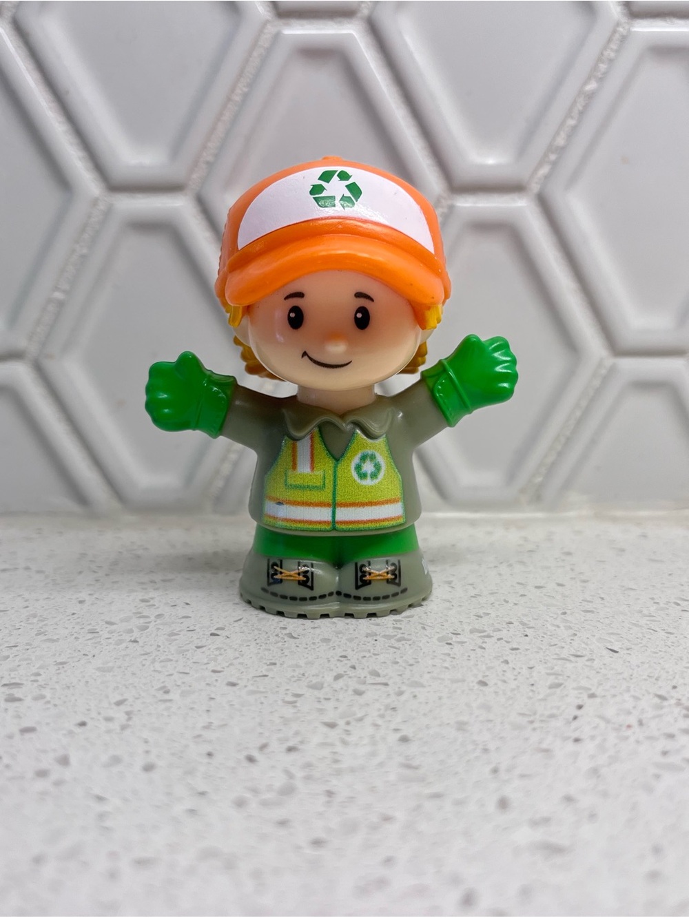 3/$15 - Fisher Price Little People Trash Man Recycling Sanitation Worker